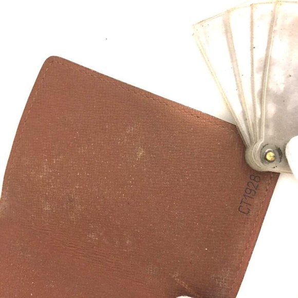 471181N Louis Vuitton Wallet Card Case Porte Billets Pression Brown Monogram - Picture 6 of 9